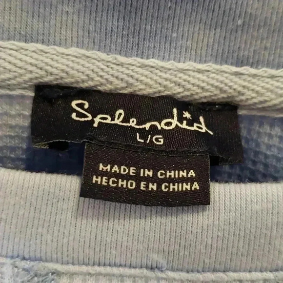 SPLENDID WAFFLE TIE DYE SWEATSHIRT SIZE L - Picture 3 of 6